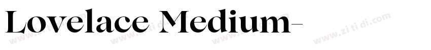Lovelace Medium字体转换